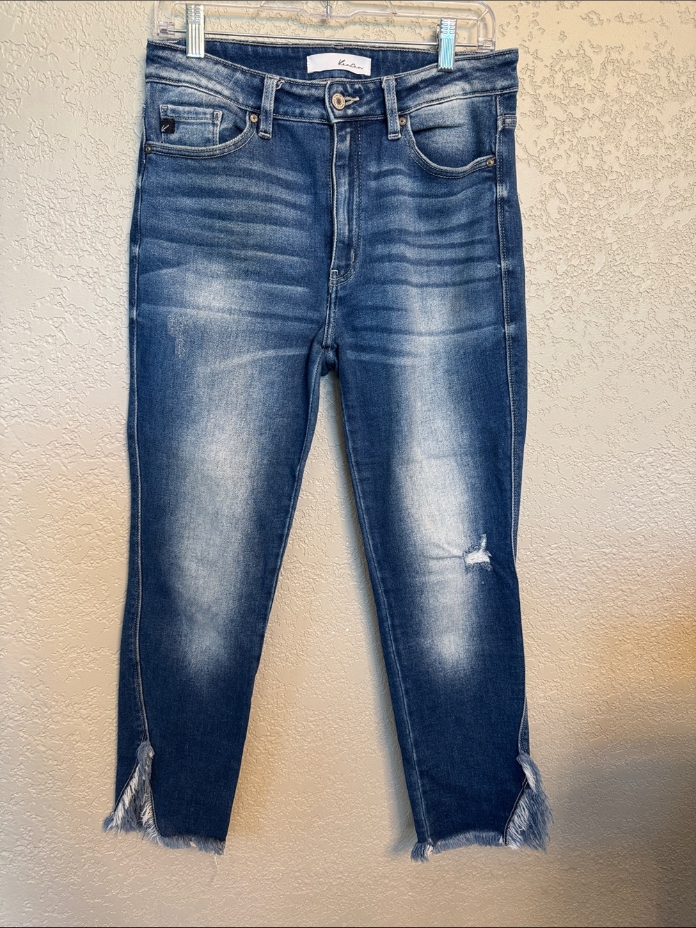 KanCan Blue Distressed Cropped Ankle Jeans